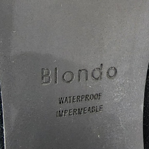 Blondo Rana Black Suede Waterproof Heeled Boots with side zip. Sturdy tread NWOT - Picture 9 of 12